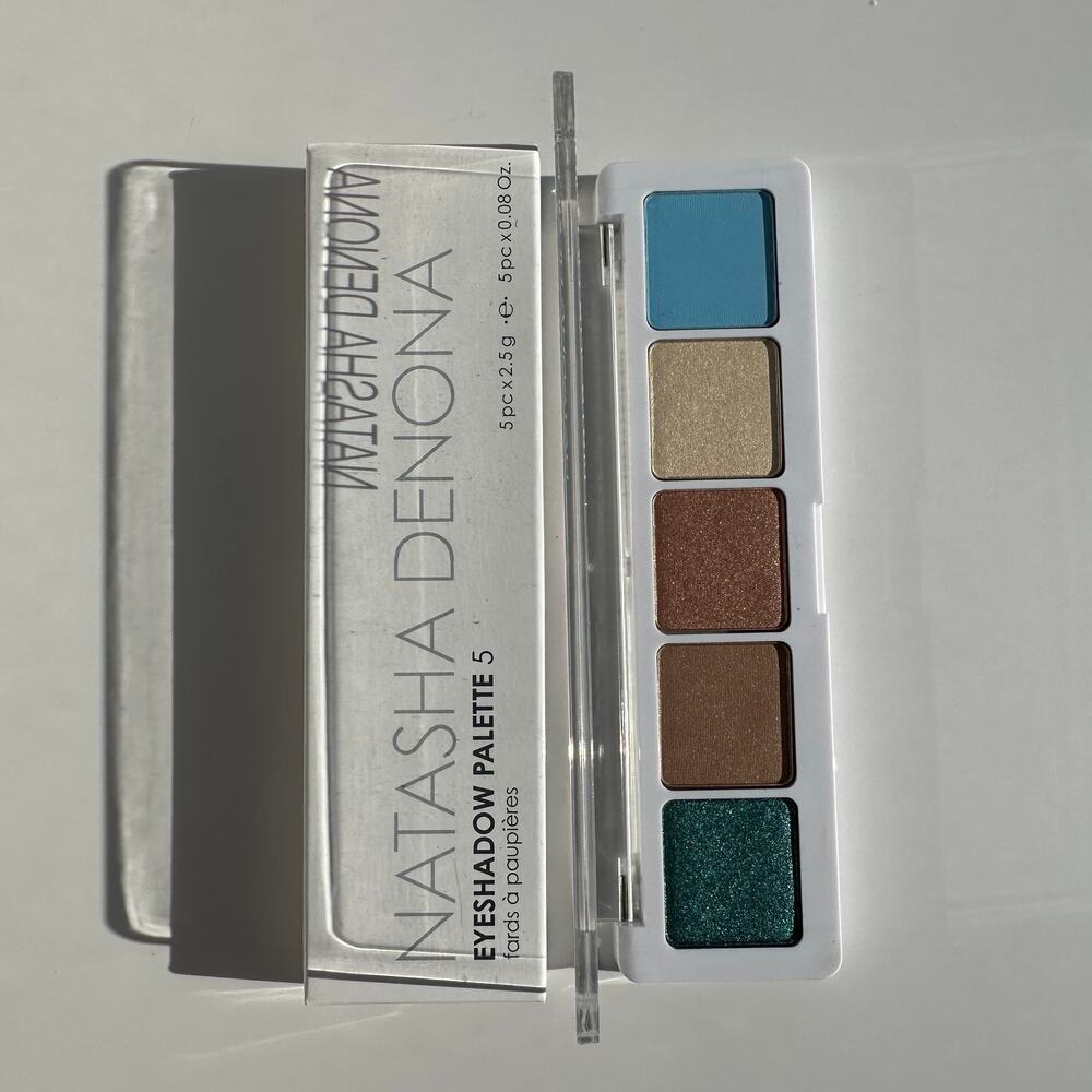Natasha Denona 5 Pan Eyeshadow Palette 06 NIB Deep Teal Koh Tao Skin +More